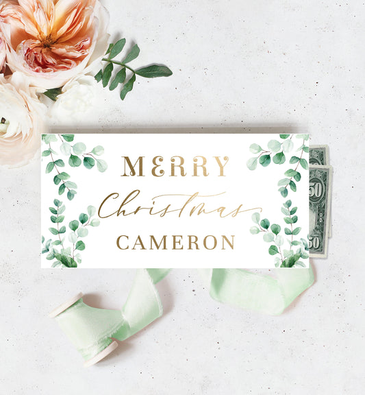 Ferras Greenery | Printable Christmas Money Wallet Template