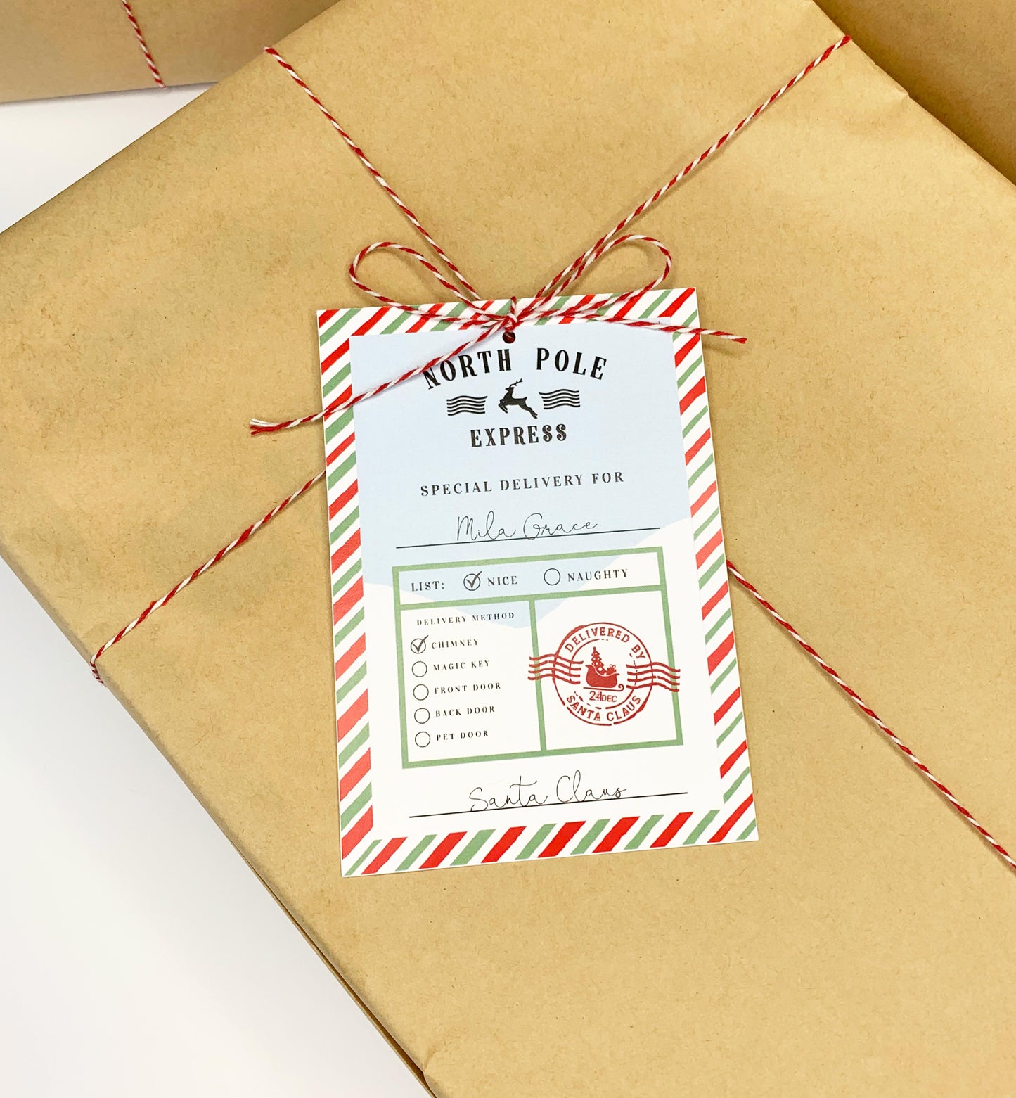 North Pole Express Multi | Printable Christmas Gift Tag Template