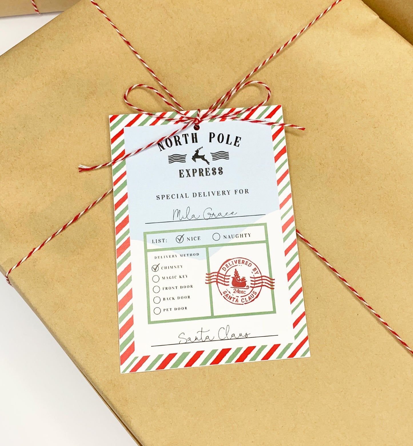 North Pole Express Multi | Printable Christmas Gift Tag Template
