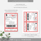 Santa's Workshop Red | Printable Christmas Shipping Label Template