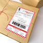 Santa's Workshop Red | Printable Christmas Shipping Label Template