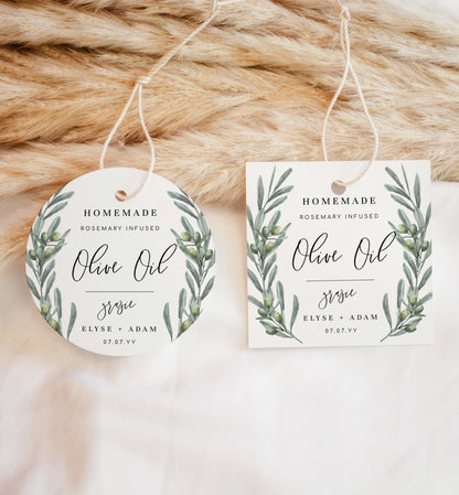 Olive Grove | Printable Olive Oil Favour Tags Template