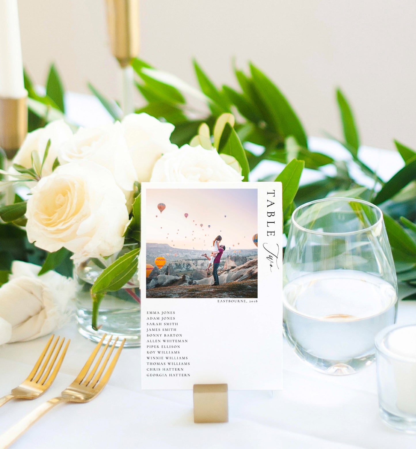 Ellesmere White | Printable Photo Table Numbers Template