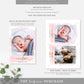 Watercolour Pink | Printable My First Year Photo Timeline Banner Template