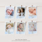 Watercolour Blue | Printable My First Year Photo Timeline Banner Template