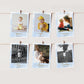 Watercolour Blue | Printable My First Year Photo Timeline Banner Template