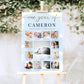 Watercolour Blue | Printable My First Year Photo Timeline Sign Template