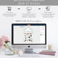 Ferras Blossom Blue | Printable My First Year Photo Timeline Sign