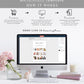 Quinn Script White | Printable My First Year Photo Timeline Sign