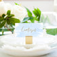 Watercolour Blue Gold | Printable Place Cards - Black Bow Studio