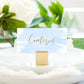 Watercolour Blue Gold | Printable Place Cards - Black Bow Studio