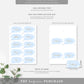 Watercolour Blue Gold | Printable Place Cards - Black Bow Studio