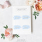 Watercolour Blue Gold | Printable Place Cards - Black Bow Studio