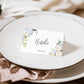 Darcy Floral White | Printable Place Cards Template