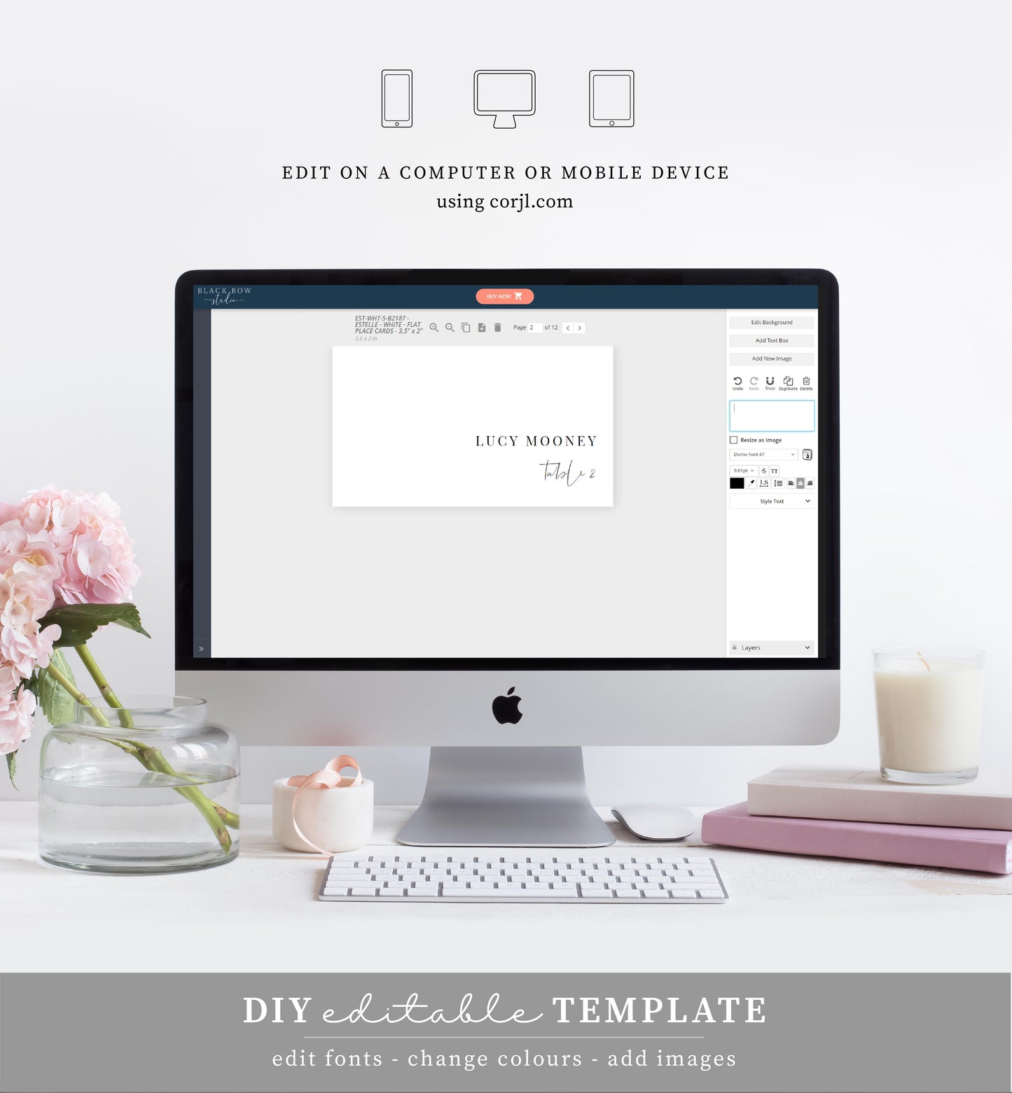Estelle White | Printable Place Cards