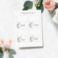 Muted Greenery | Printable Place Cards - Black Bow Studio