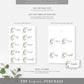 Muted Greenery | Printable Place Cards - Black Bow Studio