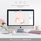 Quinn Floral Pink | Printable Place Cards