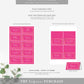 Wave Hot Pink Gold | Printable Place Cards Template