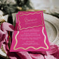 Wave Hot Pink Gold | Printable Place Cards Template