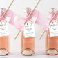 Darcy Floral Pink | Printable Pop It Favour Tags Template