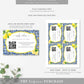Positano Lemons | Printable QR Code RSVP Card Template