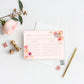 Abbieville Floral Pink | Printable Recipe Card Template - Black Bow Studio