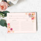Abbieville Floral Pink | Printable Recipe Card Template - Black Bow Studio