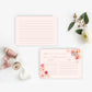 Abbieville Floral Pink | Printable Recipe Card Template - Black Bow Studio