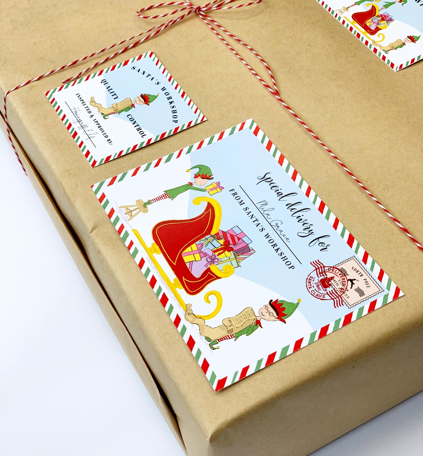 Santa's Workshop Multi | Printable Christmas Special Delivery Tag Templates Bundle