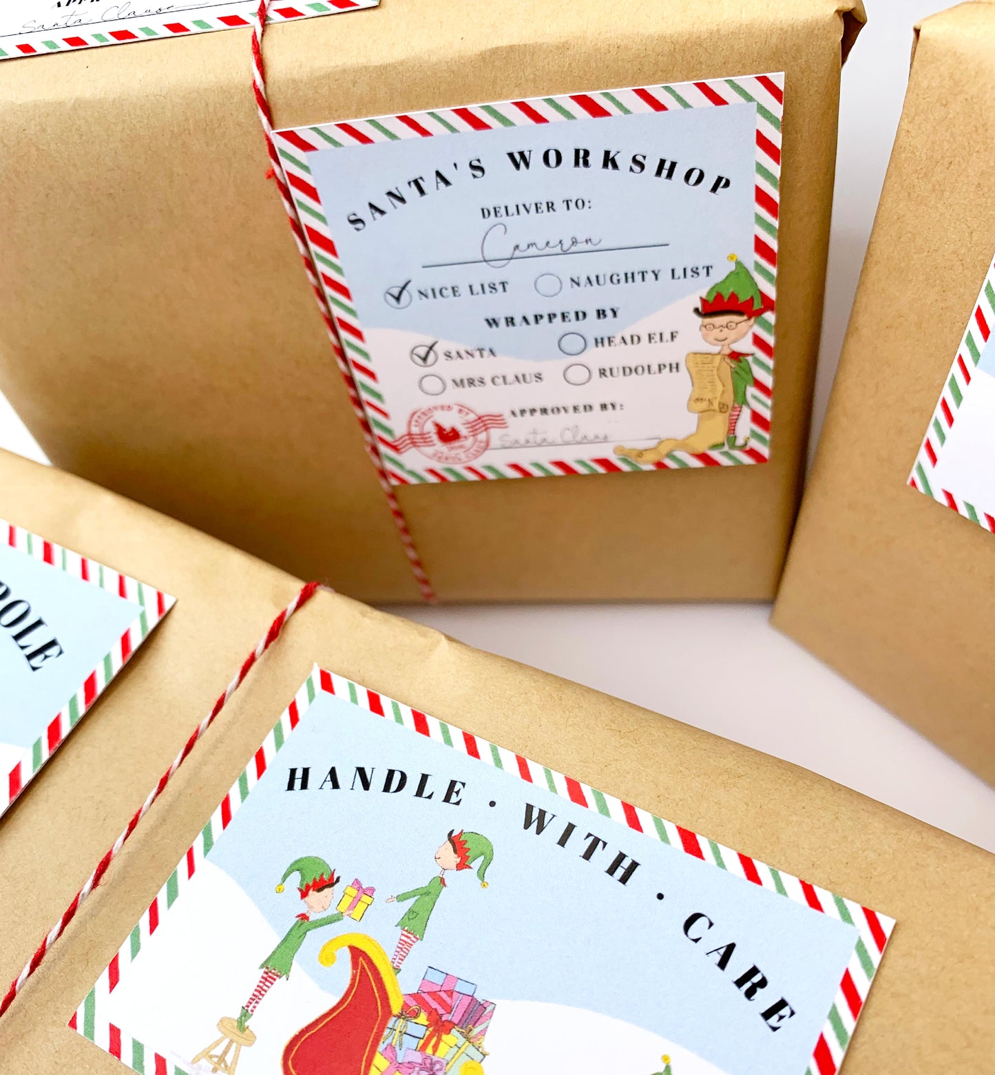 Santa's Workshop Multi | Printable Christmas Special Delivery Tag Templates Bundle