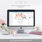 Darcy Floral Pink | Printable Save The Date Template - Black Bow Studio