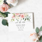 Darcy Floral Pink | Printable Save The Date Template - Black Bow Studio