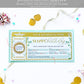 Ferras Greenery Gold | Scratch-off Birthday Boarding Pass