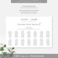 Estelle White | Printable Seating Chart Template