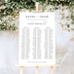 Estelle White | Printable Seating Chart - 3 Banquet Tables