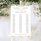 Estelle White | Printable Seating Chart - 3 Banquet Tables
