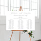 Ellesmere White | Printable Seating Chart Template