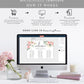 Darcy Floral Pink | Printable Banquet Tables Seating Chart Template