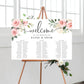Darcy Floral Pink | Printable Banquet Tables Seating Chart Template