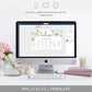 Darcy Floral White | Printable Seating Chart - Alphabetical