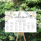 Darcy Floral White | Printable Seating Chart - Alphabetical