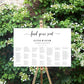 Leyton Script | Printable Seating Chart - Alphabetical