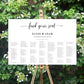 Leyton Script | Printable Seating Chart - Alphabetical