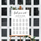 Leyton Script | Printable Seating Chart - Black Bow Studio