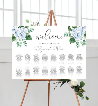 Ferras Blossom Blue | Printable Seating Chart - Black Bow Studio