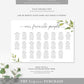 Darcy Greenery | Printable Seating Chart Template