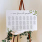 Darcy Greenery | Printable Seating Chart Template