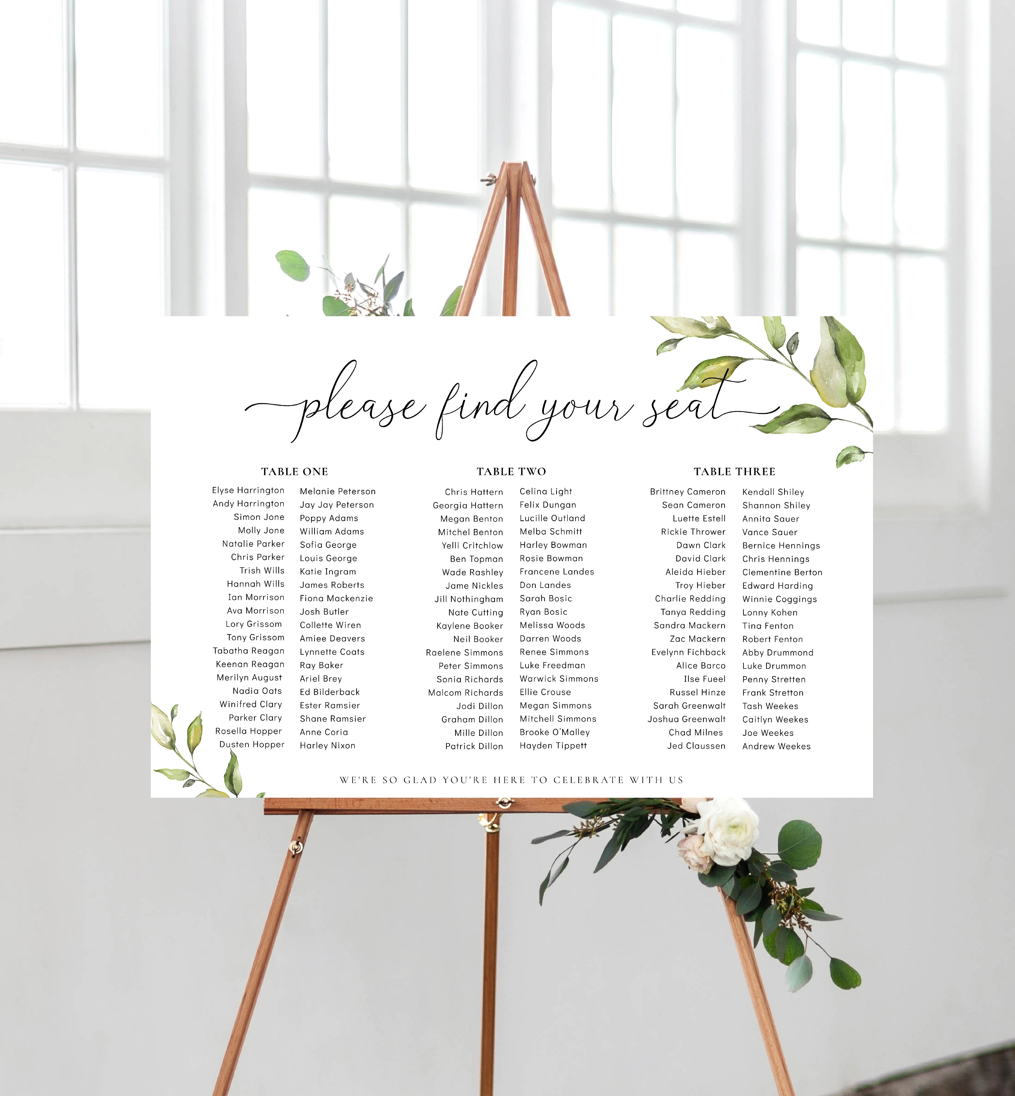 Disposition Chart Format Table Seating Chart Template