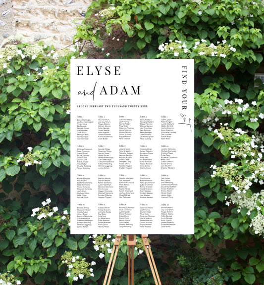 Estelle White | Printable Seating Chart